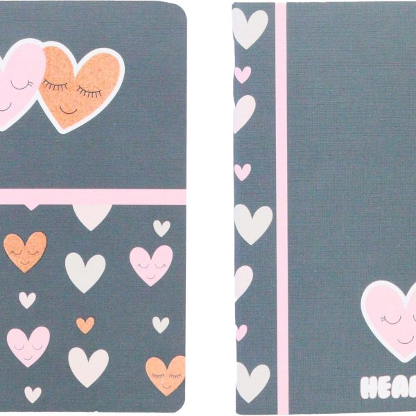 ANCOR Notizheft A4 118247 B'LOG HEARTS,90g,liniert 48Bl.