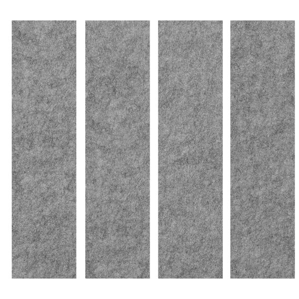 APOLLO Akustik-Wandpaneelen 100x25cm VAWP100/5 grau 4 Stück