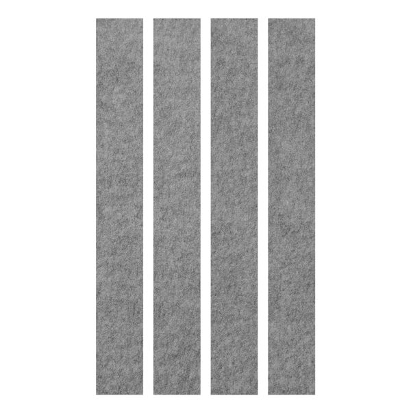 APOLLO Akustik-Wandpaneelen 200x25cm VAWP200/5 grau 4 Stück