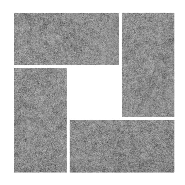 APOLLO Akustik-Wandpaneelen 65x33cm VAWP65/5 grau 4 Stück