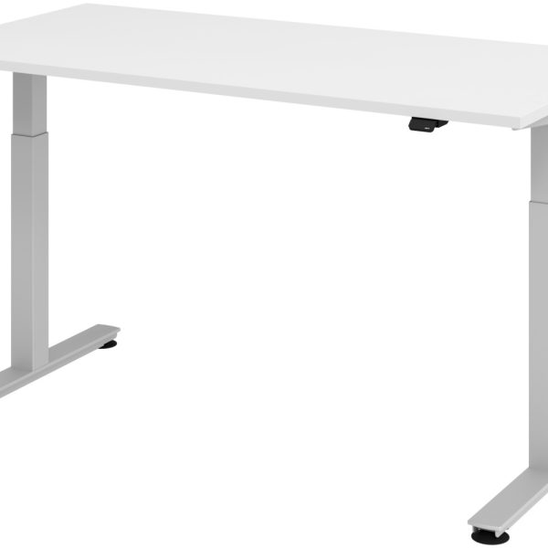 APOLLO Bürotisch ONE 160x80cm VXMST16/W/S weiss/silber, elektrisch