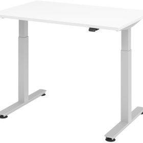 APOLLO Bürotisch ONE 120x67cm VXMST612/W/S weiss/silber, elektrisch