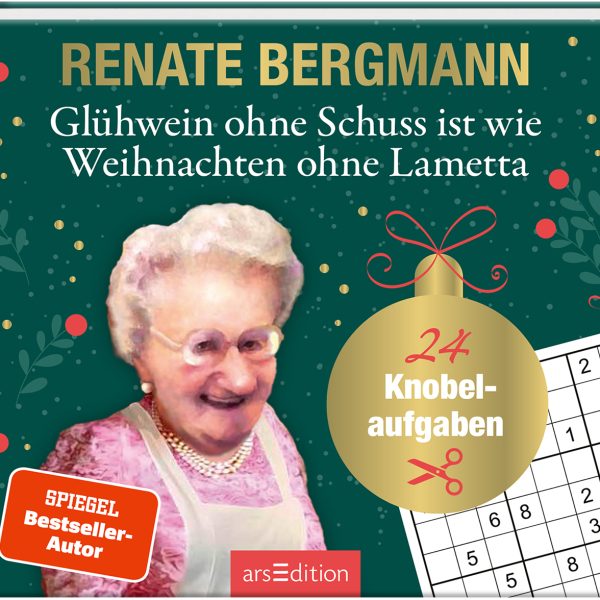 ARS EDITION Adventskalender 15.3x12.6cm 136202 24 Knobelaufgaben