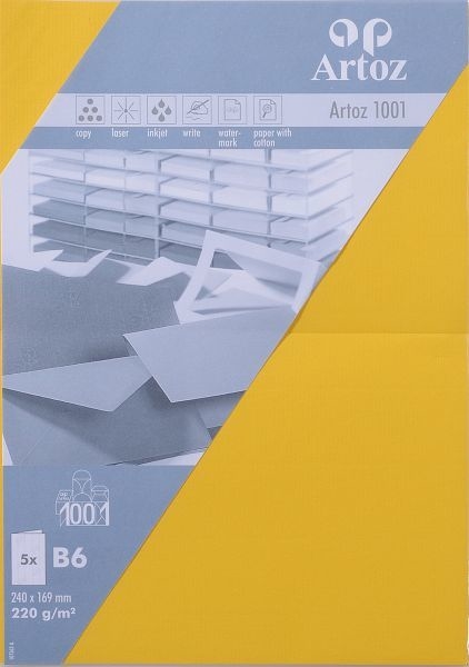 ASCII ARTOZ Karten 1001 B6 107362262 220g, sonnengelb 5 Stück – Hochwertig & günstig bei ShopDeca