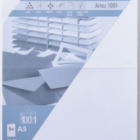 ARTOZ Karten 1001 A5 107392262 220g, blütenweiss 5 Blatt