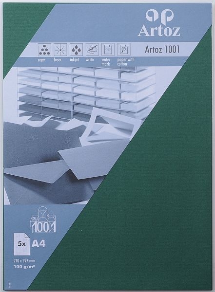 ASCII ARTOZ Papier 1001 A4 107796143 100g, racing green 5 Stück – Hochwertig & günstig bei ShopDeca