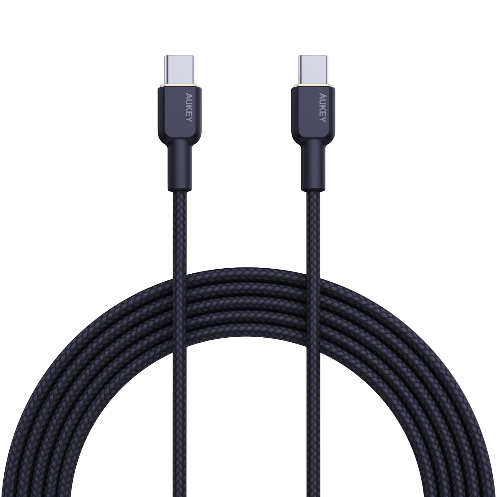 AUKEY-CB-NCC2-BK-0689323785384 AUKEY Cable USB-C-to-C KevlarCore CB-NCC2 BK N ylon Braided,1.8m,60W, Bl. – Hochwertig & günstig bei ShopDeca