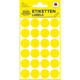 AVERY ZWECKFORM Markierungspunkte 18mm 3007 gelb 96 Stück
