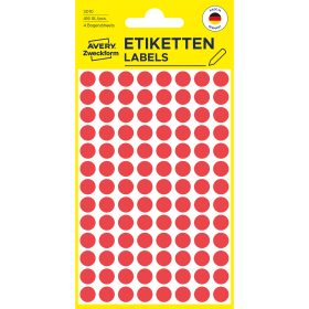 AVERY ZWECKFORM Markierungspunkte 8mm 3010 rot 416 Stück