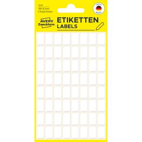 AVERY ZWECKFORM Haushaltetiketten 13×8mm 3041 weiss 384 Stück