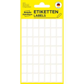 AVERY ZWECKFORM Haushaltetiketten 16×9mm 3072 weiss 294 Stück