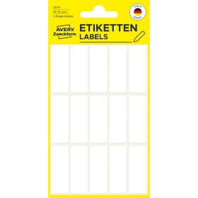 AVERY ZWECKFORM Etiketten 38×14mm 3076 weiss 90 Stück