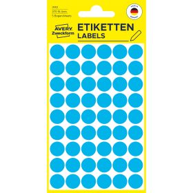AVERY ZWECKFORM Markierungspunkte 12mm 3142 blau 270 Stück