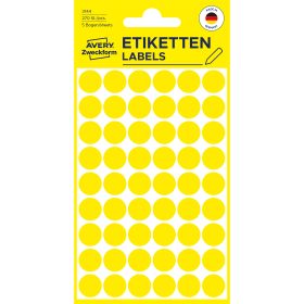 AVERY ZWECKFORM Markierungspunkte 12mm 3144 gelb 270 Stück