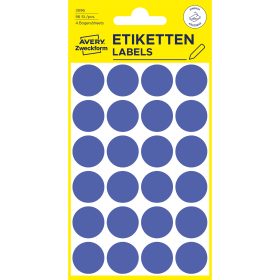 AVERY ZWECKFORM Markierungspunkte 18mm 3596 Blau, ablösbar 4 Blatt