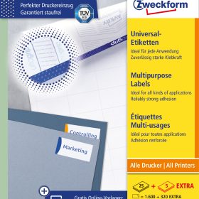 AVERY ZWECKFORM Universal-Etiketten 485x169mm 4785 weiss 30 Blatt