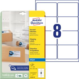 AVERY ZWECKFORM Adressetiketten 99,1x67,7mm J8165-25 weiss 200 Stück
