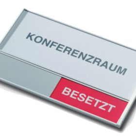 BEREC Türschild 108x180mm 314.077 Alu, Frei-Besetzt