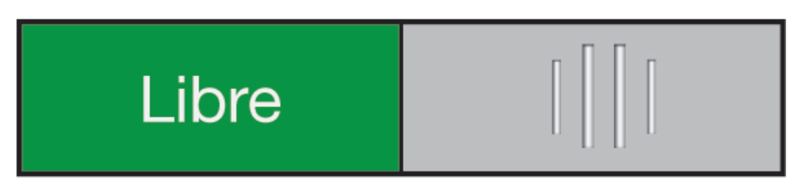 BEREC-314.082-7640106625627 BEREC Türschild 27,4x102mm 314.082 Alu, Libre-Occupé – Bild 1