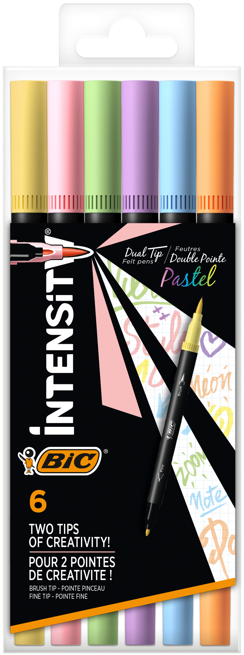 BIC-503826-3086123681323 BIC Filzstifte Dualtip Pastell 503826 6 Stück – Hochwertig & günstig bei ShopDeca
