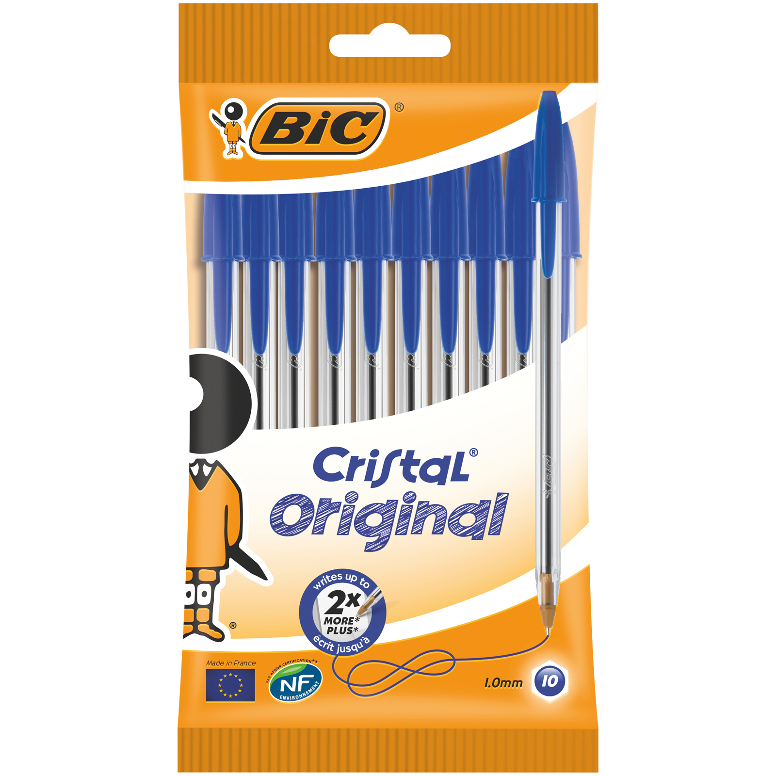 BIC-Cristal Medium-Ballpoint Pen-Ink-Blue-PO010 - POUCH 10 BIC Kugelschreiber Cristal M 830863 10 Stück, blau – Hochwertig & günstig bei ShopDeca