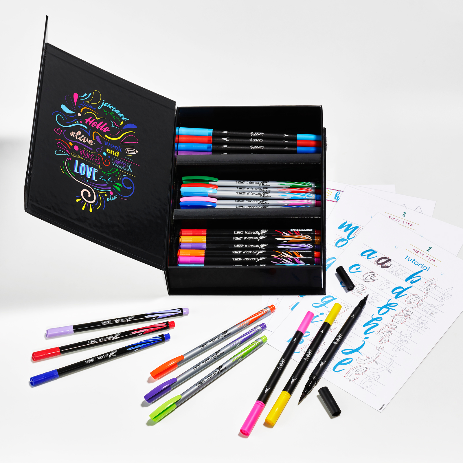 BIC-Mixed Stationery Product-Colouring Felt Pens-Ink-Assorted Co BIC Hand Lettering Set Intensity 999399 44 Stück, ass – Hochwertig & günstig bei ShopDeca