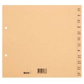 BIELLA Kartonregister A4 19441300U braun Dez-Jan DE/FR