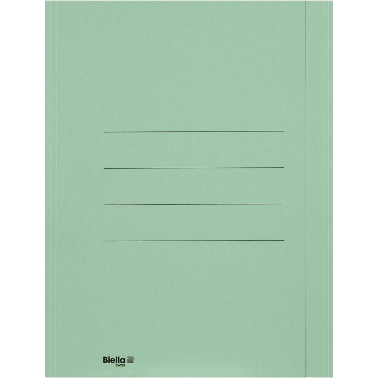 BIELLA Einlagemappe m. Klappe A4 25040130U grün 240g/m2 50 Stück