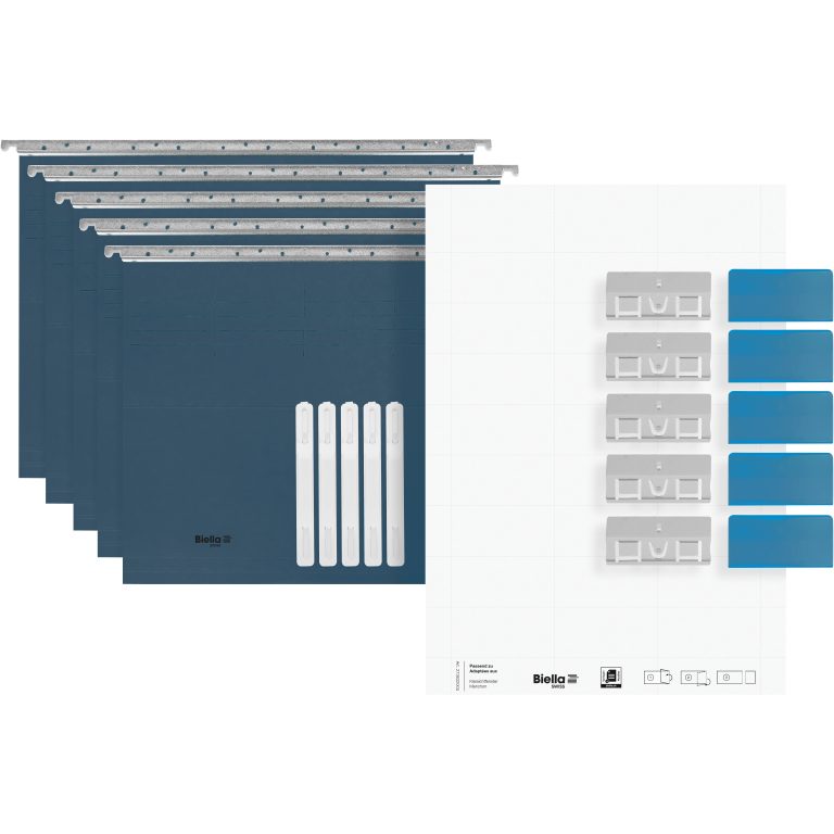 BIELLA Register-Hängemappe A4 27143205U blau 32x25cm 5 Stück