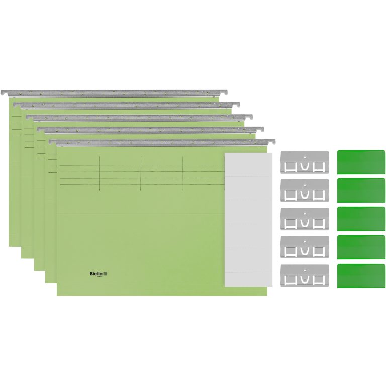 BIELLA Hängemappen-Set A4 27145531U hellgrün 32x25cm 5 Stück