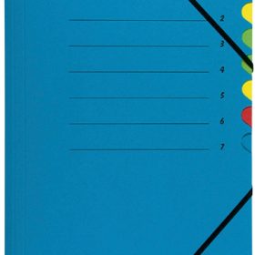 BIELLA Fächermappe A4 32840705U blau 7-teilig