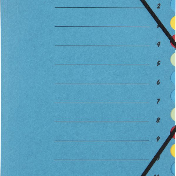 BIELLA Fächermappe A4 32841205U blau 12-teilig