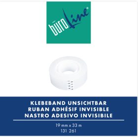 BÜROLINE Klebeband 19mmx33m 131261 transparent, unsichtbar