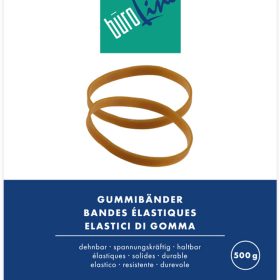 BÜROLINE Gummibänder 90x3mm 155433 braun, ø 60mm 500g