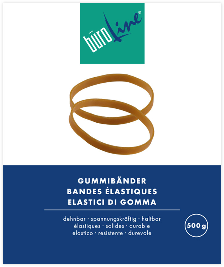 BUEROLINE-155433-7612532016577 BÜROLINE Gummibänder 90x3mm 155433 braun, ø 60mm 500g – Hochwertig & günstig bei ShopDeca