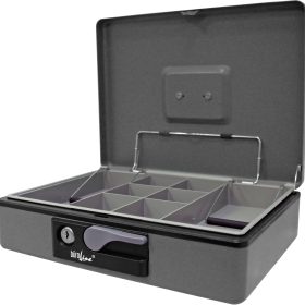 BÜROLINE Geldkassette 30x23x8cm 168439 grau 8-teilig