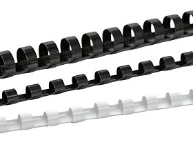 BÜROLINE Plastikbinderücken 12mm A4 351390 weiss 100 Stück