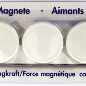 BÜROLINE Magnet 37 mm 392630 weiss 4 Stück