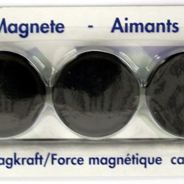 BÜROLINE Magnet 37 mm 392634 schwarz 4 Stück
