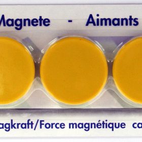 BÜROLINE Magnet 37 mm 392635 gelb 4 Stück