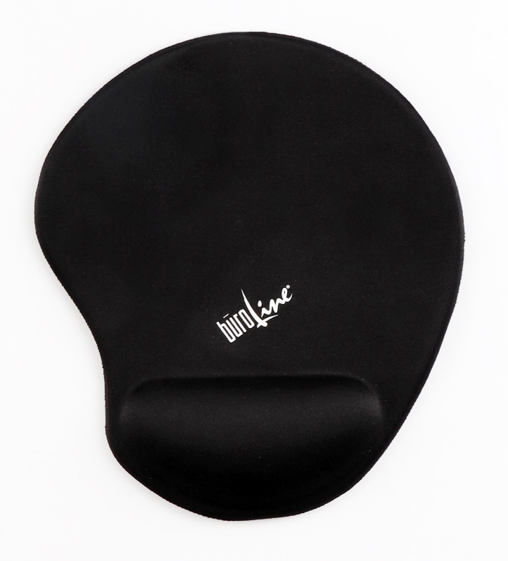 BUEROLINE-392653-7612532055378 BÜROLINE Mausmatte 230mmx205mm 392653 schwarz, mit Handgelenkauflage – Hochwertig & günstig bei ShopDeca