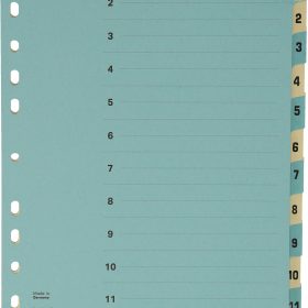 BÜROLINE Kartonregister A4 40550 blau/beige 1-12