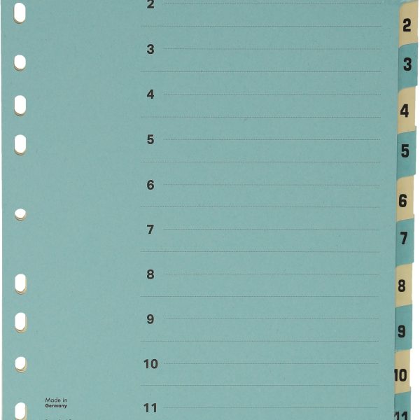 BÜROLINE Kartonregister A4 40550 blau/beige 1-12
