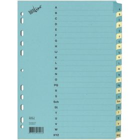BÜROLINE Kartonregister A4 40573 blau/beige A-Z 24-teilig