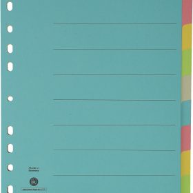 BÜROLINE Kartonregister A4 40580 bunt 10-teilig