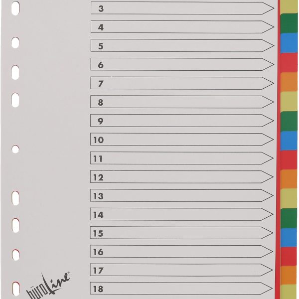 BÜROLINE Register PP A4 40985 multicolor 20-teilig