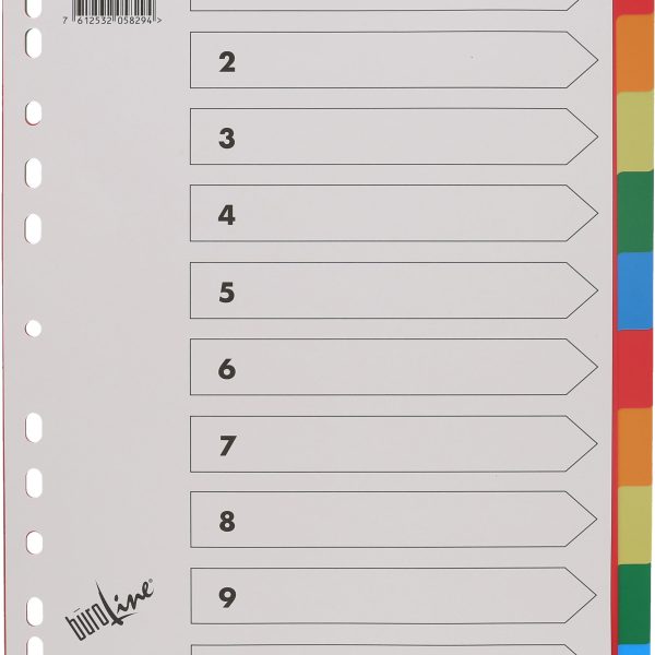 BÜROLINE Register PP A4+ 40990 multicolor 10-teilig