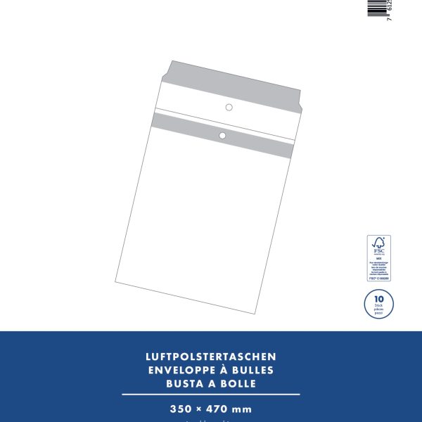 BÜROLINE Luftpolstertasche Gr.10 450110 weiss, 10 Stück 370x480mm
