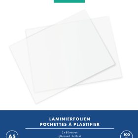 BÜROLINE Laminiertasche A5 47130000 glanz, 80my 100 Stück