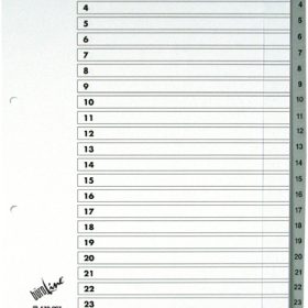 BÜROLINE Register PP A4 570997 grau 1-52